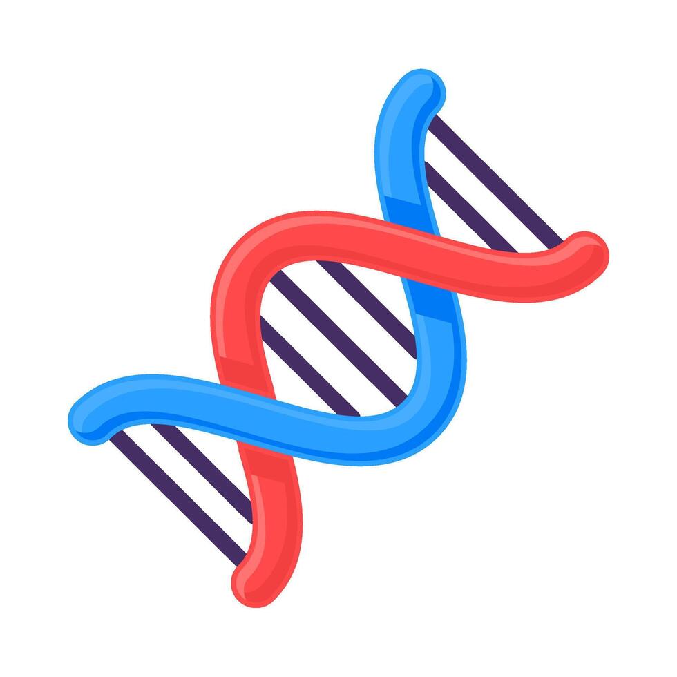 spiraal dna molecuul icoon gedraaid complex molecuul vector