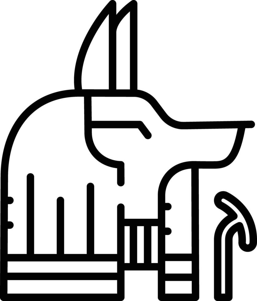 Anubis schets illustratie vector