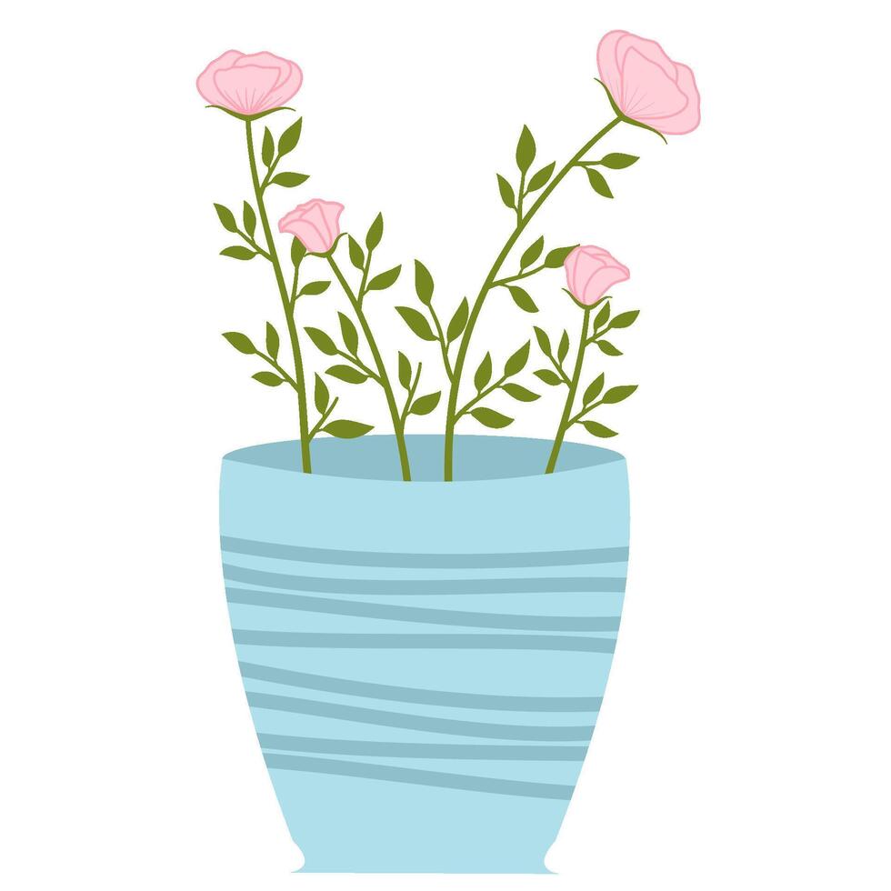 bloem in pot vector