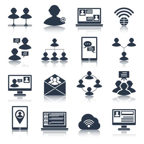 Communicatie Icons Set vector