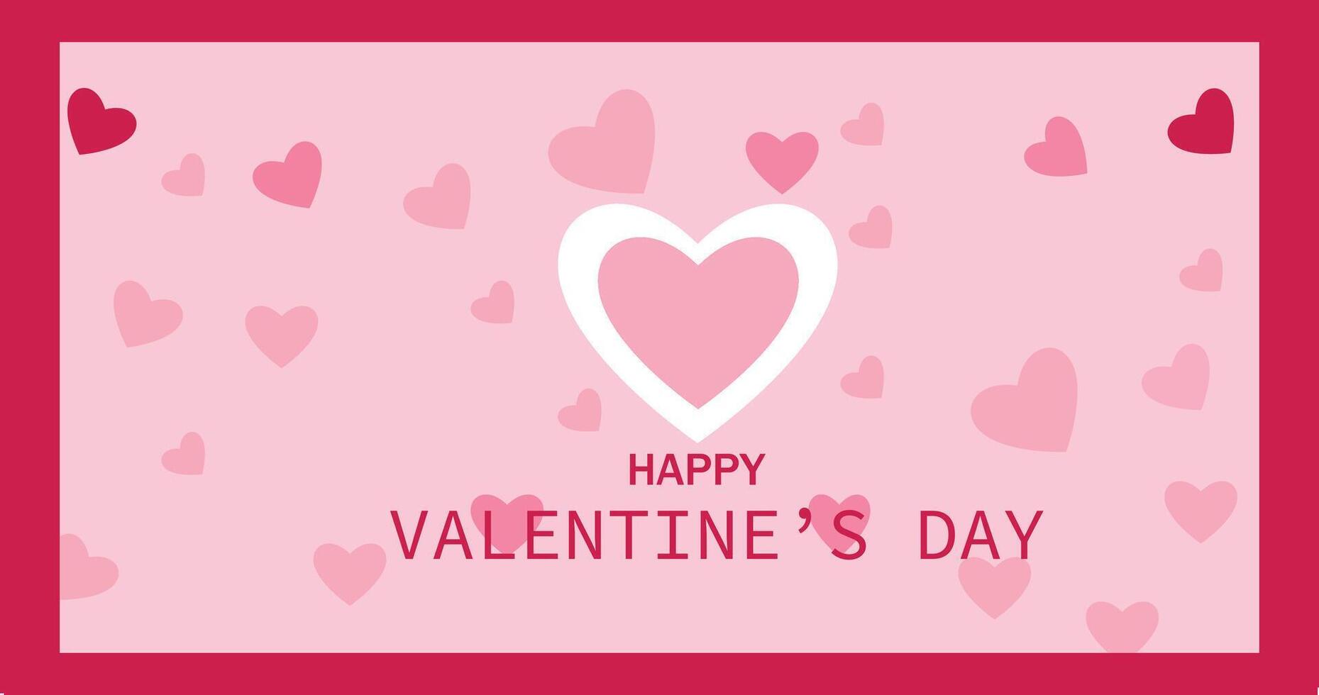 liefde in bloeien stralend Valentijnsdag dag banier vieren romance en genegenheid vector