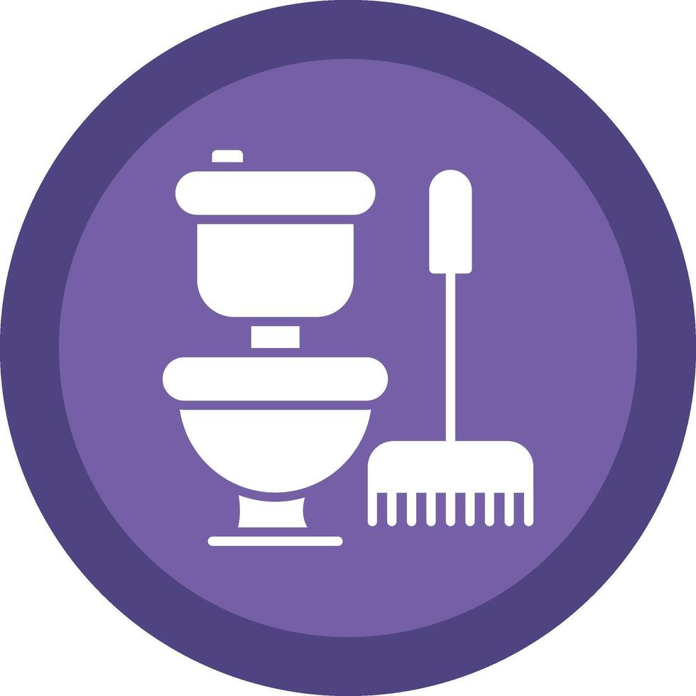 toilet lijn schaduw cirkel icoon ontwerp vector