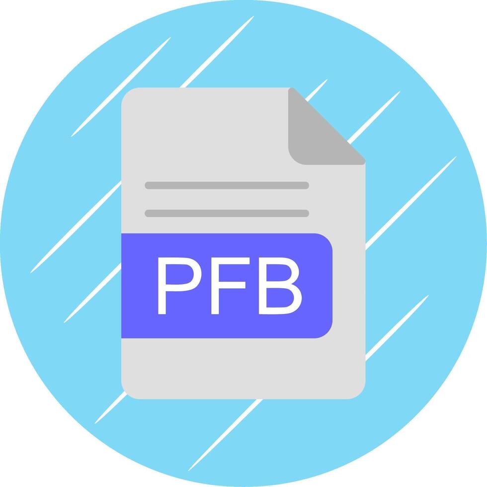 pfb het dossier formaat vlak cirkel icoon ontwerp vector