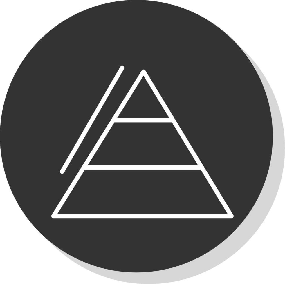 piramide grafieken lijn schaduw cirkel icoon ontwerp vector