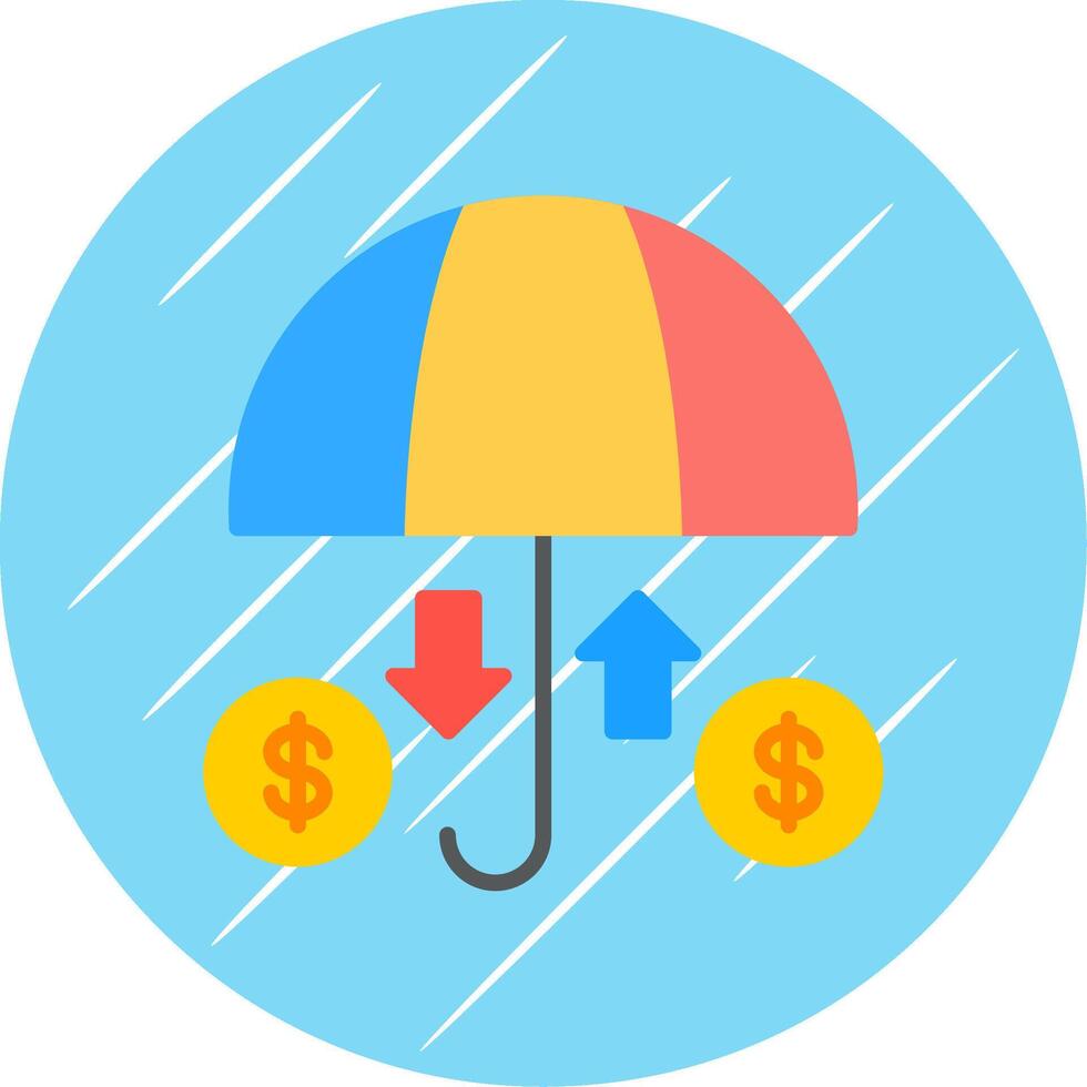 verzekering vlak cirkel icoon ontwerp vector