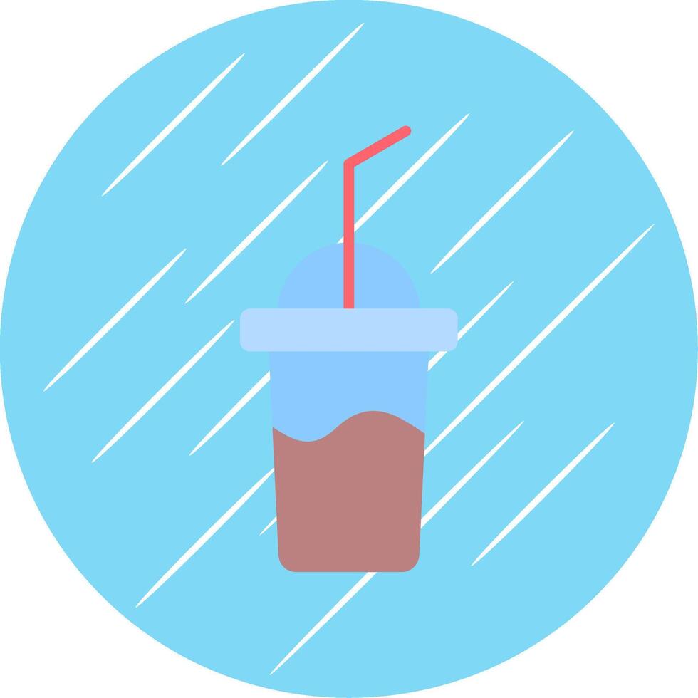 milkshake vlak cirkel icoon ontwerp vector