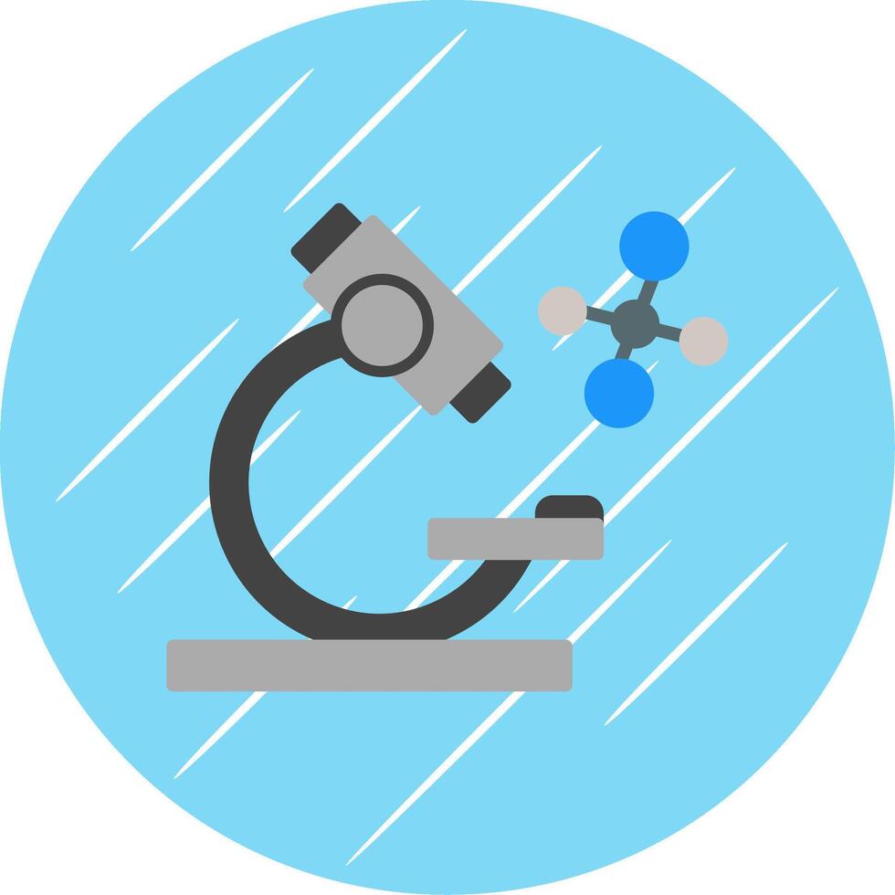 microscoop vlak cirkel icoon ontwerp vector
