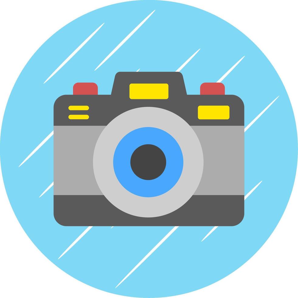 foto camera vlak cirkel icoon ontwerp vector