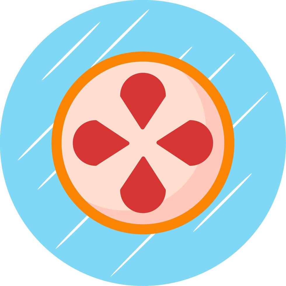 grapefruit vlak cirkel icoon ontwerp vector
