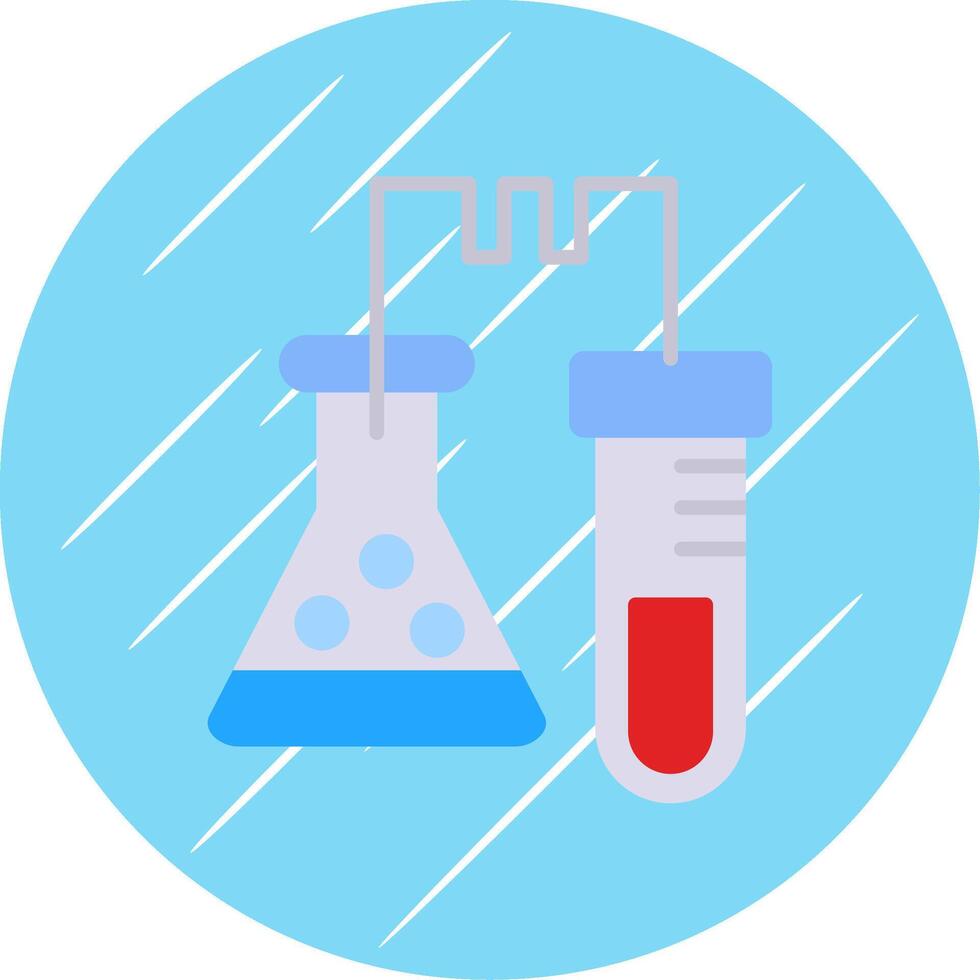 laboratorium vlak cirkel icoon ontwerp vector