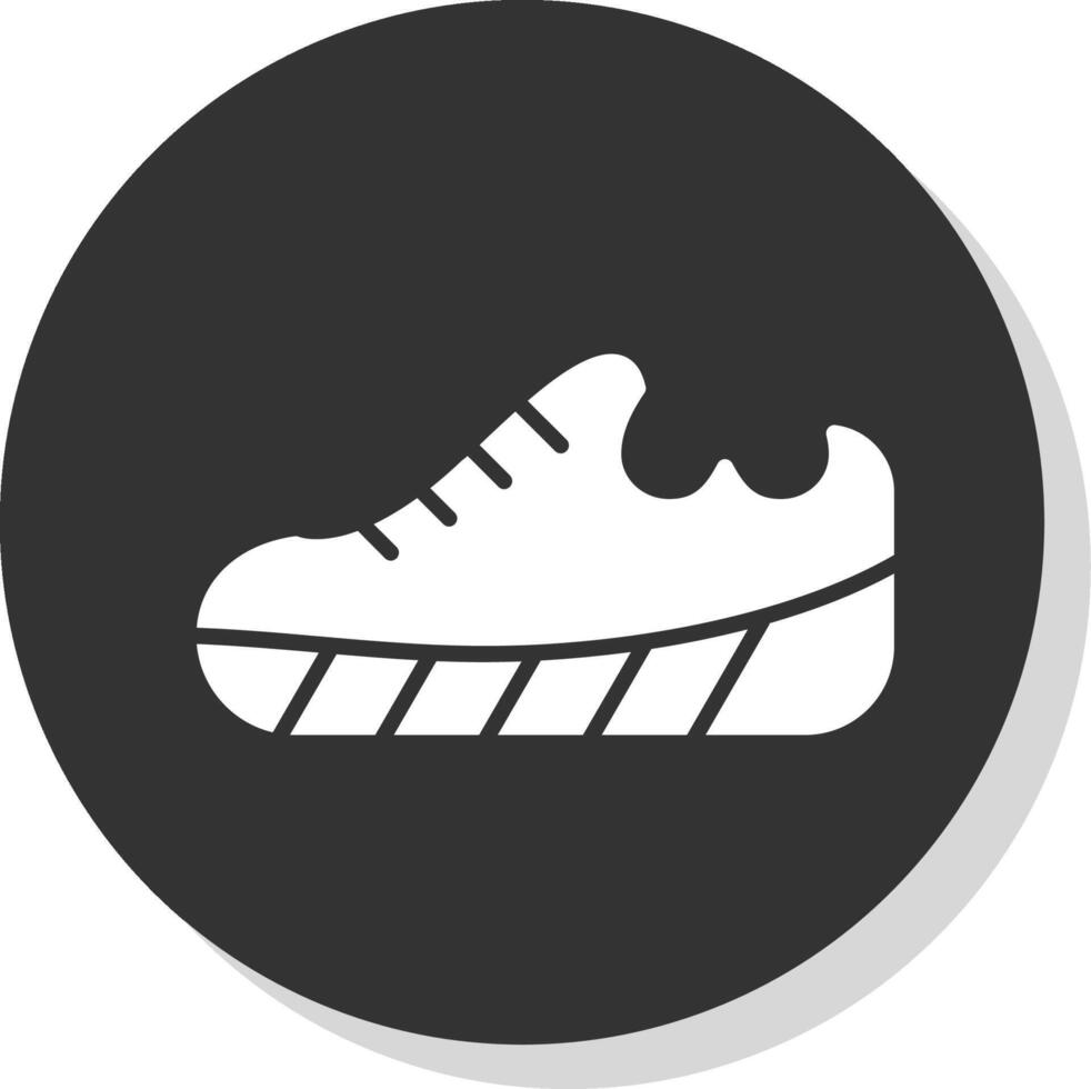 schoenen glyph schaduw cirkel icoon ontwerp vector