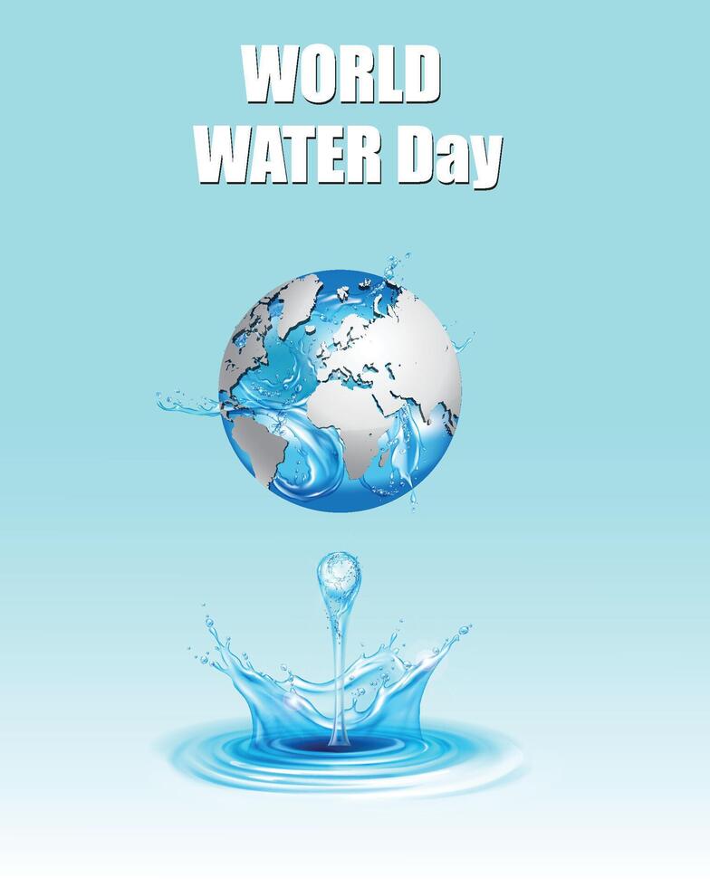 wereld Water Dag vector