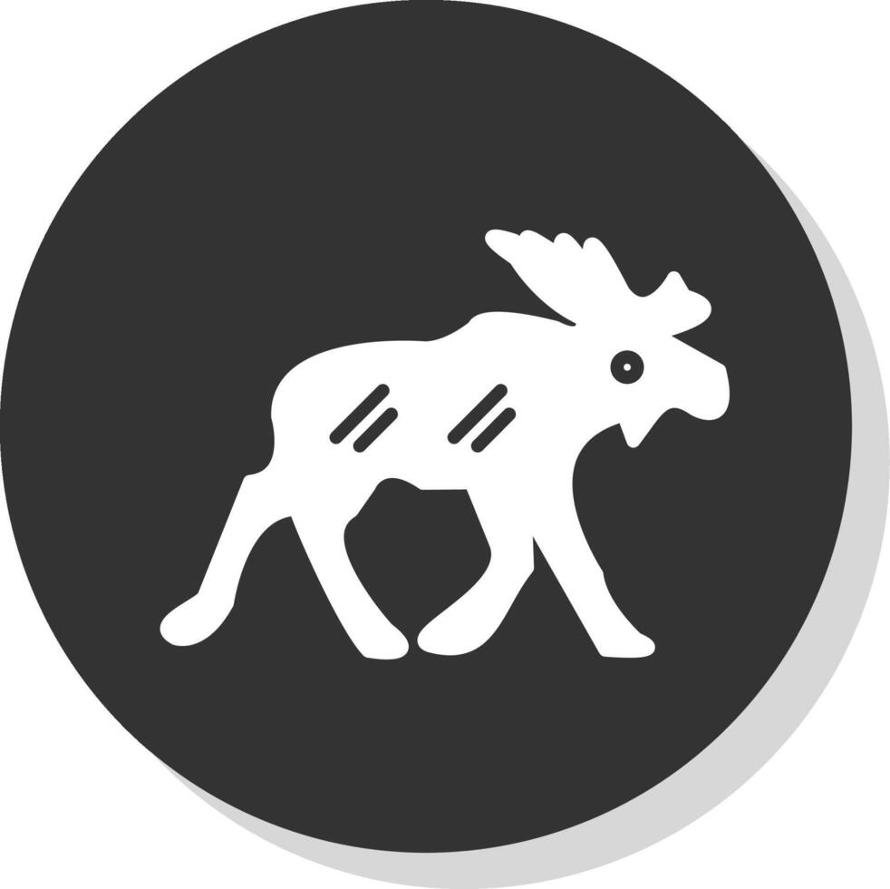 eland glyph schaduw cirkel icoon ontwerp vector