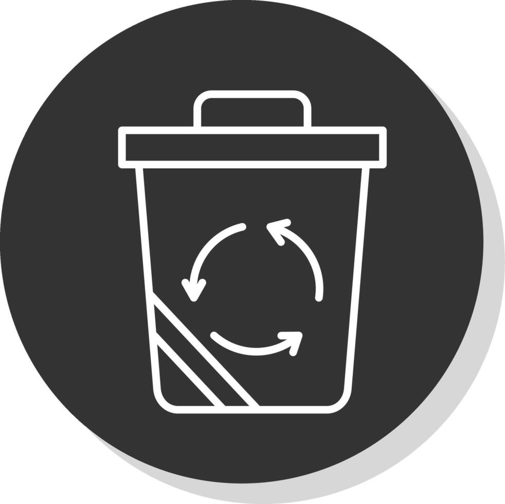 recycle bak glyph ten gevolge cirkel icoon ontwerp vector
