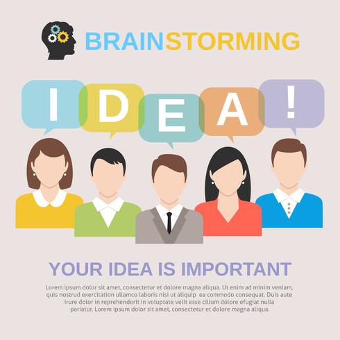 Idee brainstormen concept vector