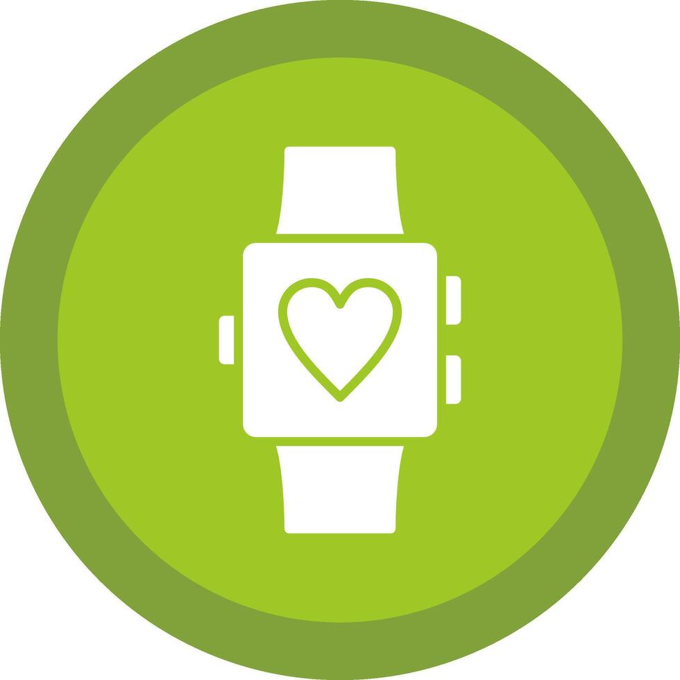 SmartWatch glyph ten gevolge cirkel icoon ontwerp vector