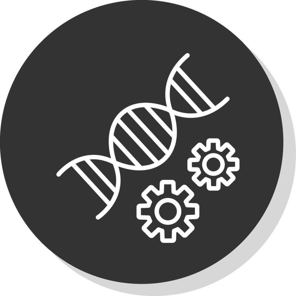 genetica glyph ten gevolge cirkel icoon ontwerp vector