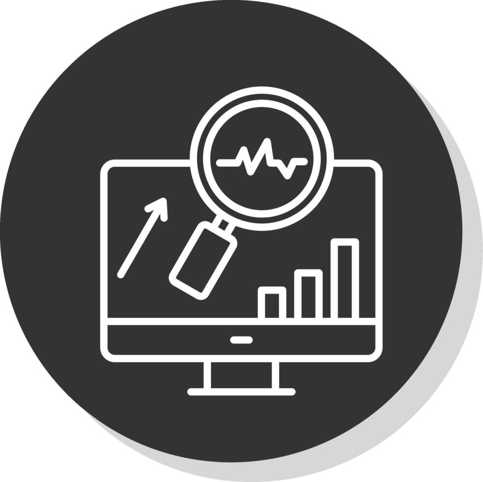 systeem toezicht houden glyph ten gevolge cirkel icoon ontwerp vector