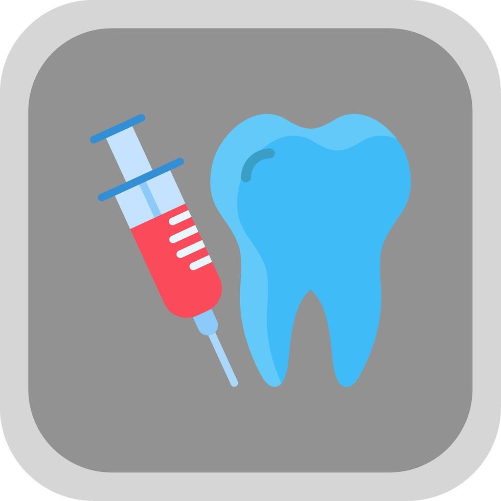 anesthesie vlak ronde hoek icoon ontwerp vector