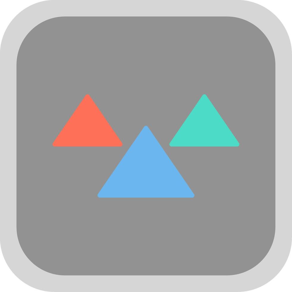 driehoeken vlak ronde hoek icoon ontwerp vector