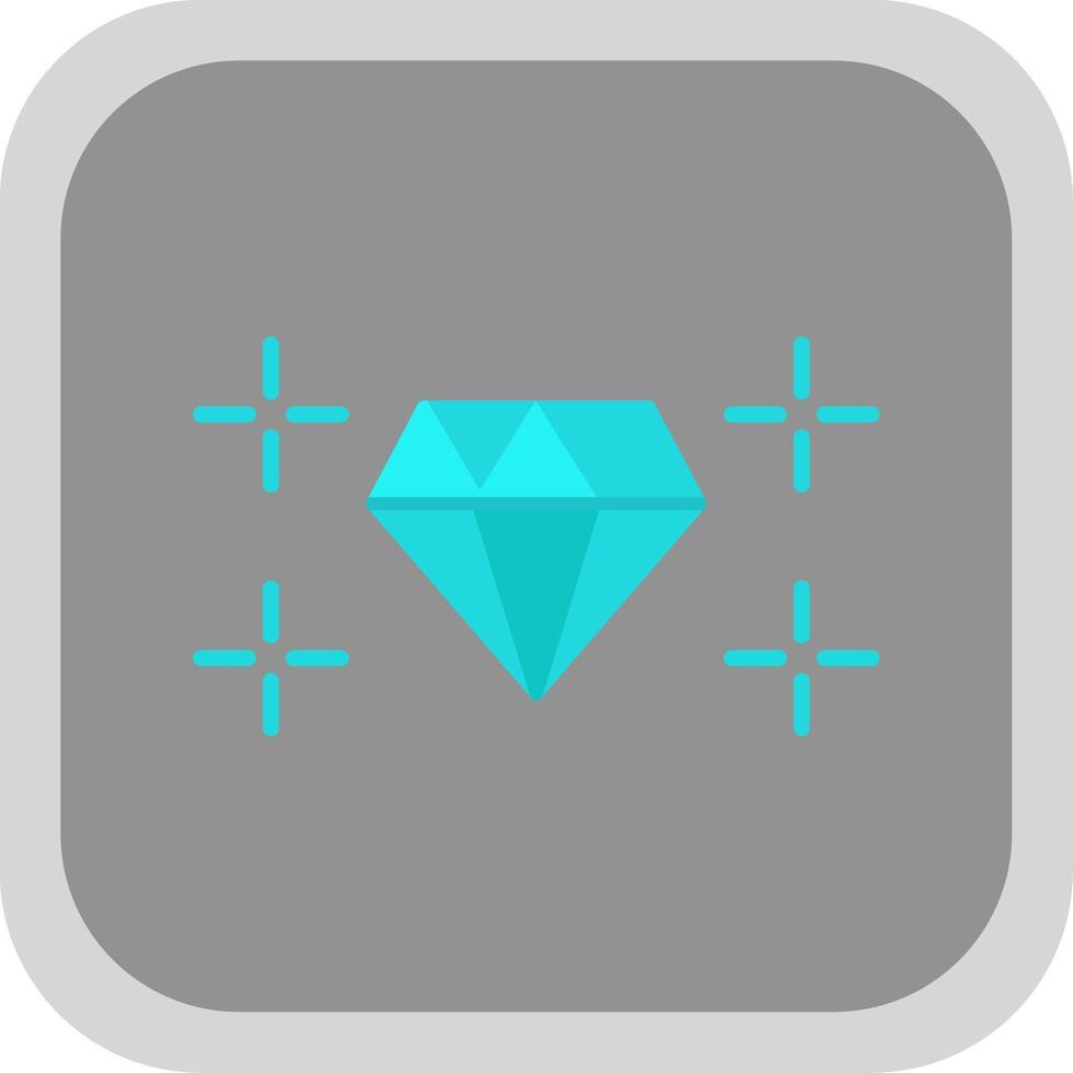 diamant vlak ronde hoek icoon ontwerp vector