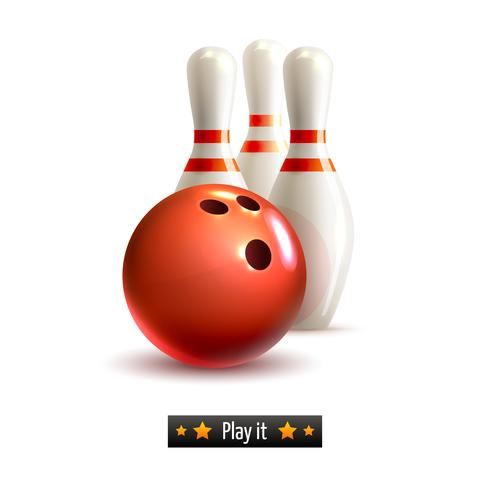 Bowling geïsoleerde set vector