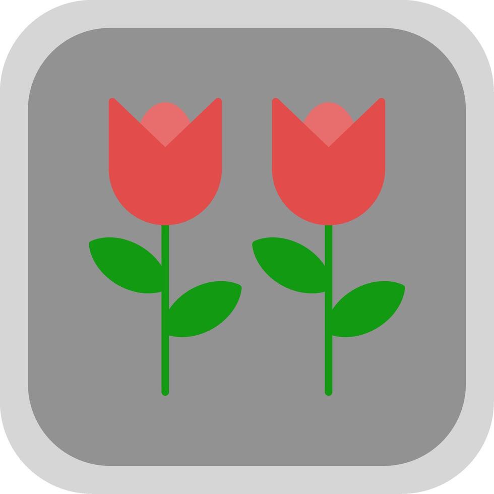 bloemen vlak ronde hoek icoon ontwerp vector