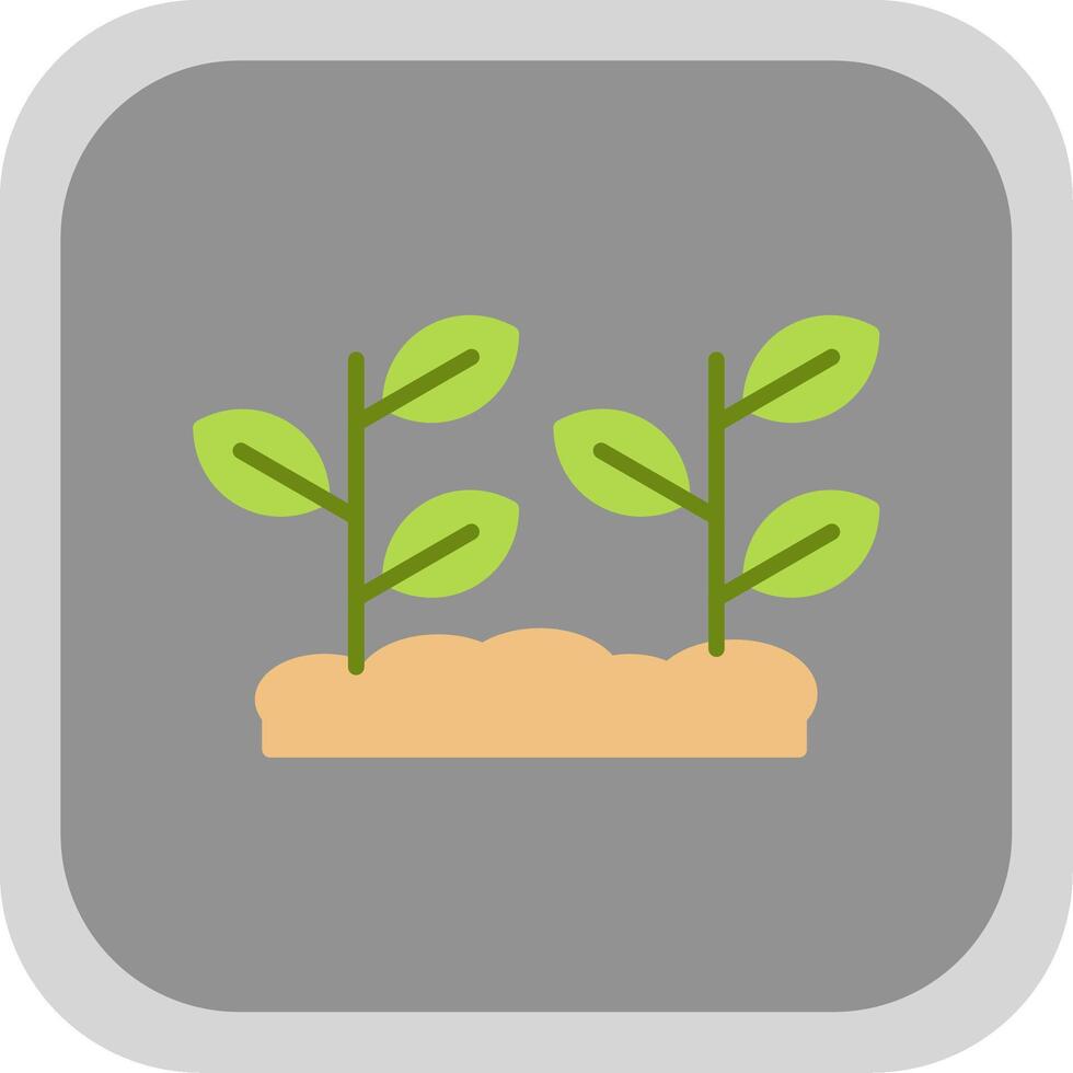 planten vlak ronde hoek icoon ontwerp vector