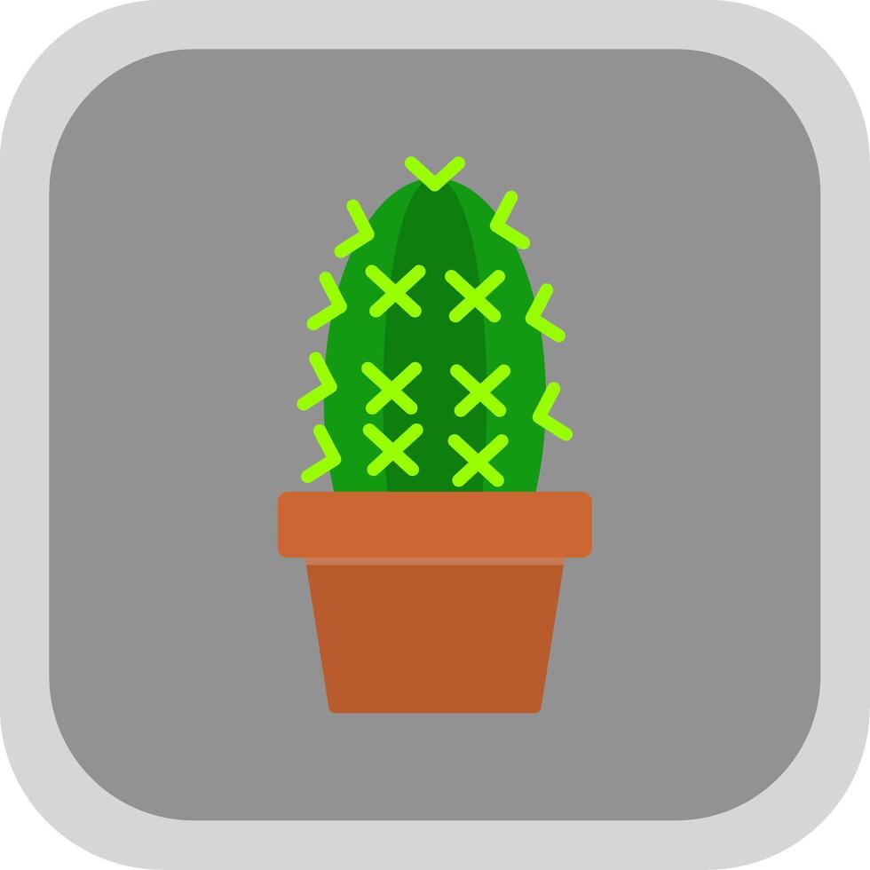 cactus vlak ronde hoek icoon ontwerp vector