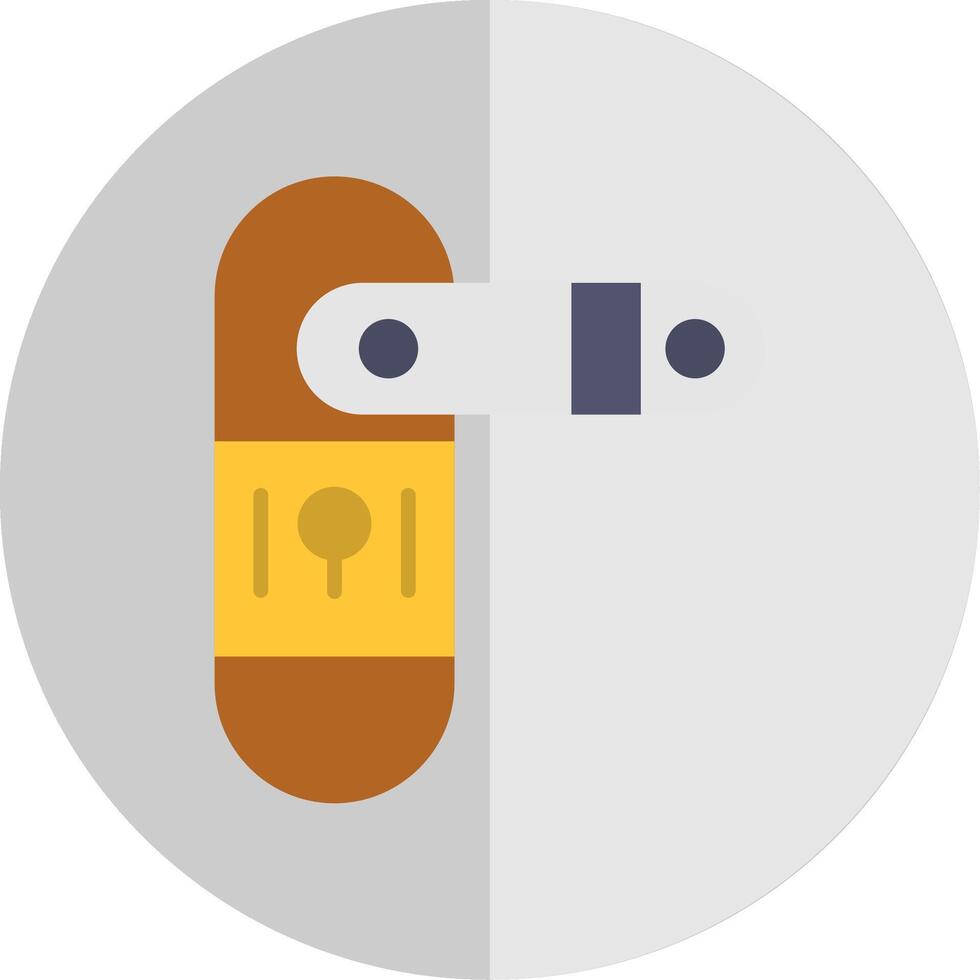 deur slot vlak schaal icoon ontwerp vector