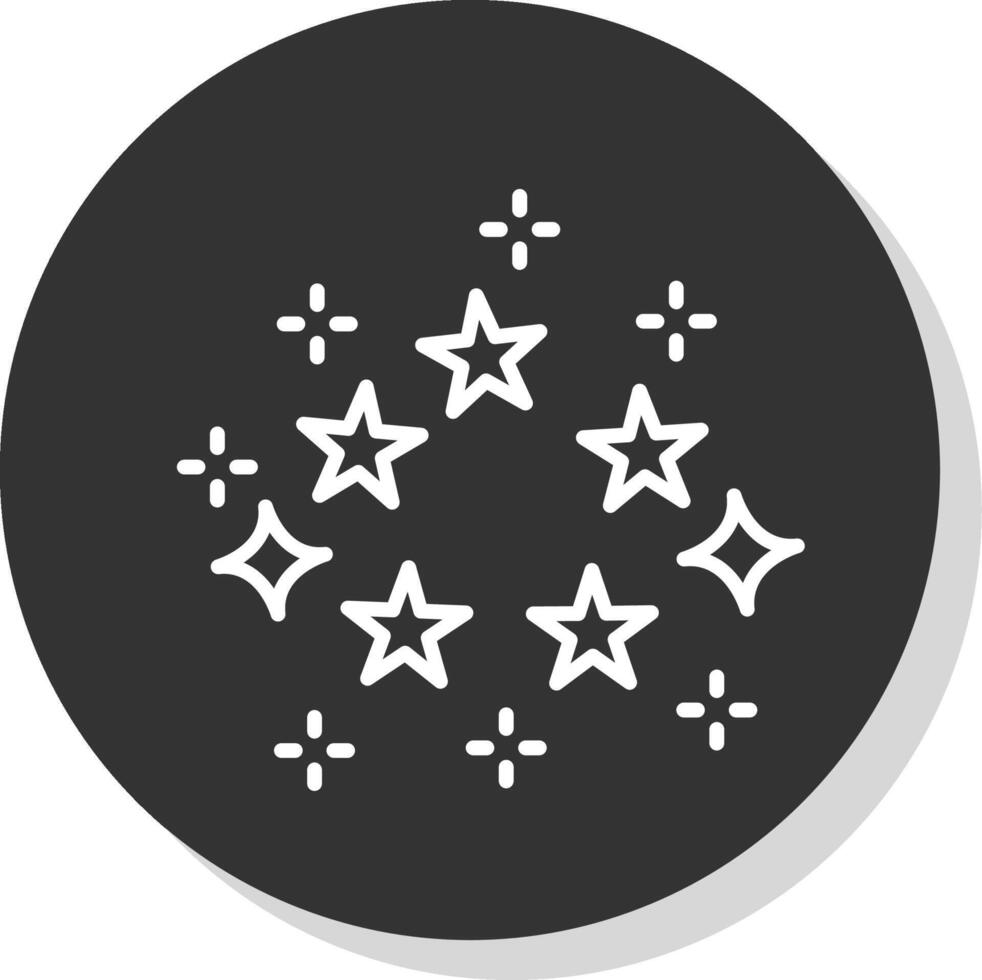 sterren lijn schaduw cirkel icoon ontwerp vector