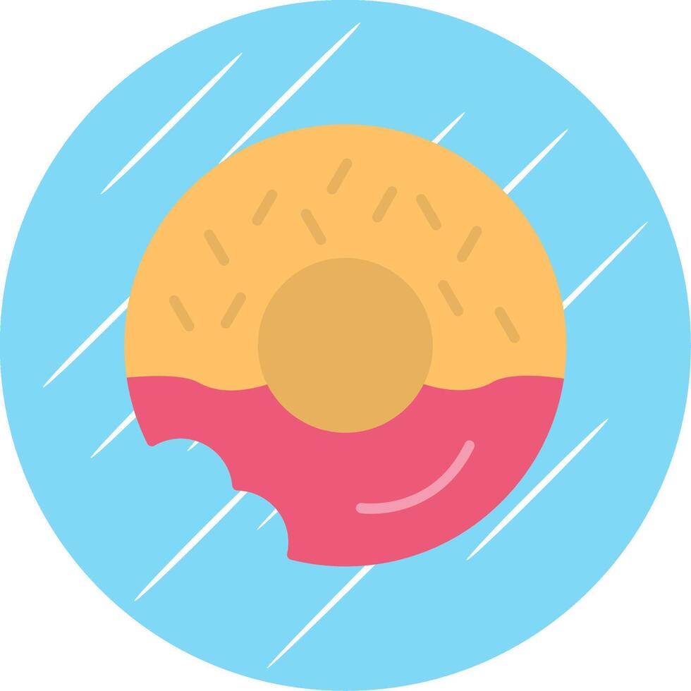 donut vlak cirkel icoon ontwerp vector