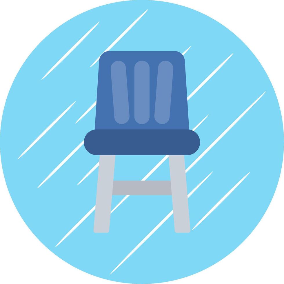 hoog stoel vlak cirkel icoon ontwerp vector
