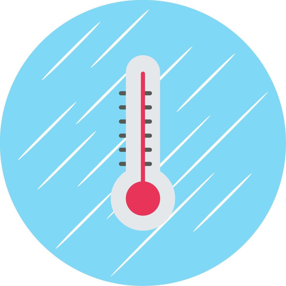 thermometer vlak cirkel icoon ontwerp vector