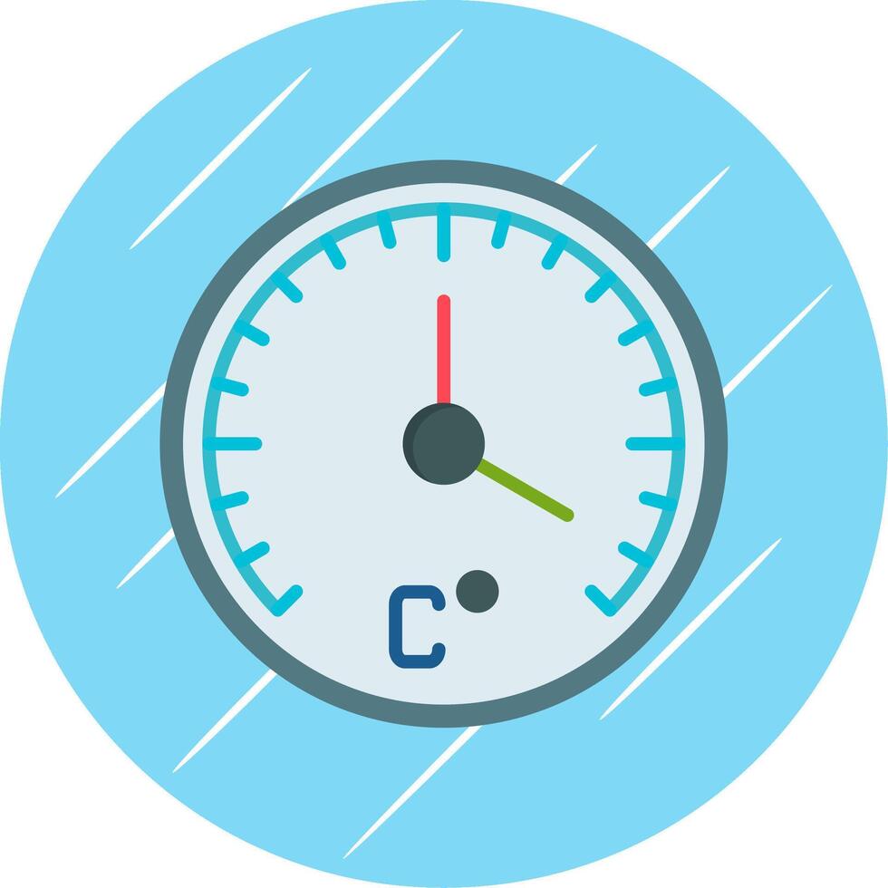 thermometer vlak cirkel icoon ontwerp vector