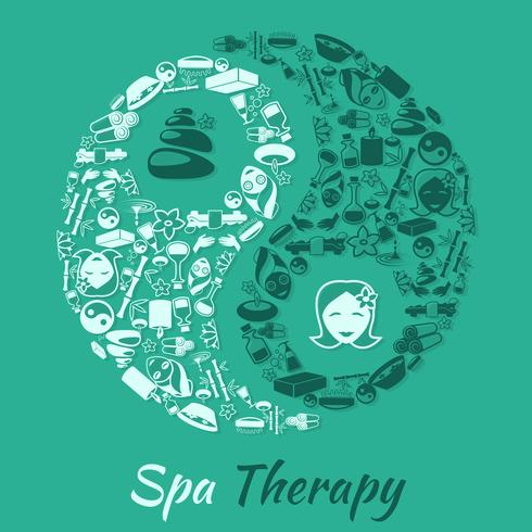 Spa therapie concept vector