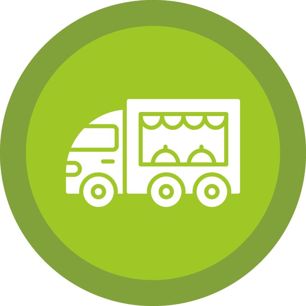 voedsel vrachtauto lijn schaduw cirkel icoon ontwerp vector