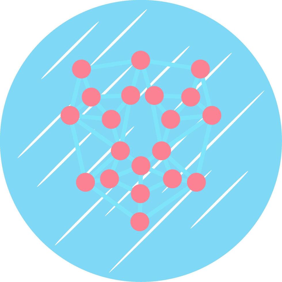 kunstmatig intelligentie- vlak cirkel icoon ontwerp vector
