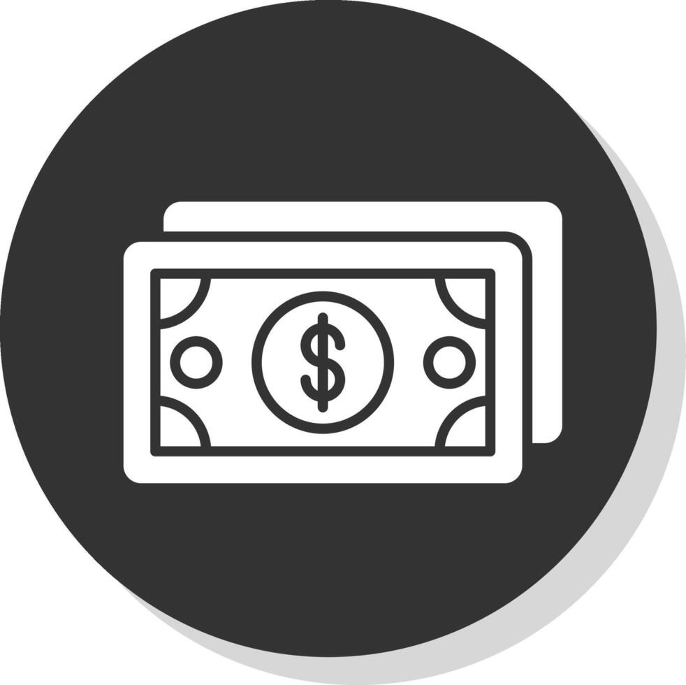 geld glyph schaduw cirkel icoon ontwerp vector