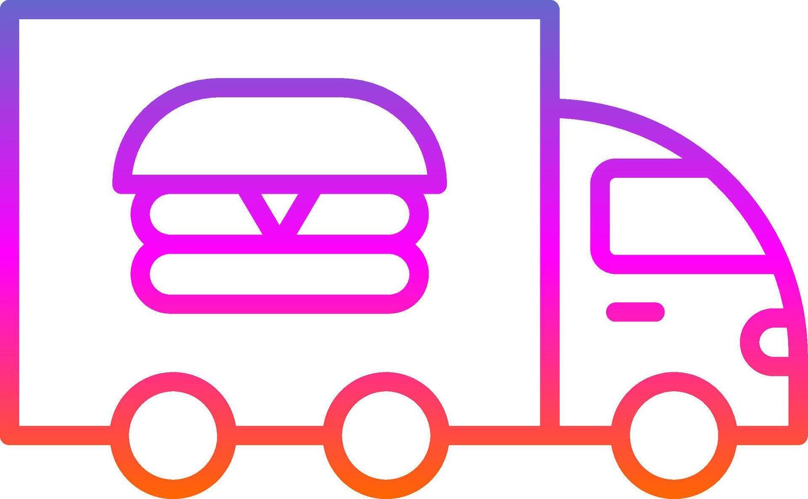 voedsel vrachtauto lijn helling icoon ontwerp vector