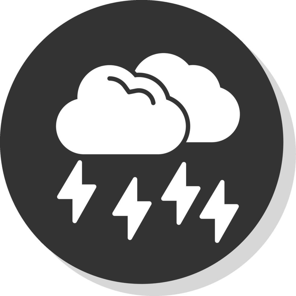 regen glyph schaduw cirkel icoon ontwerp vector