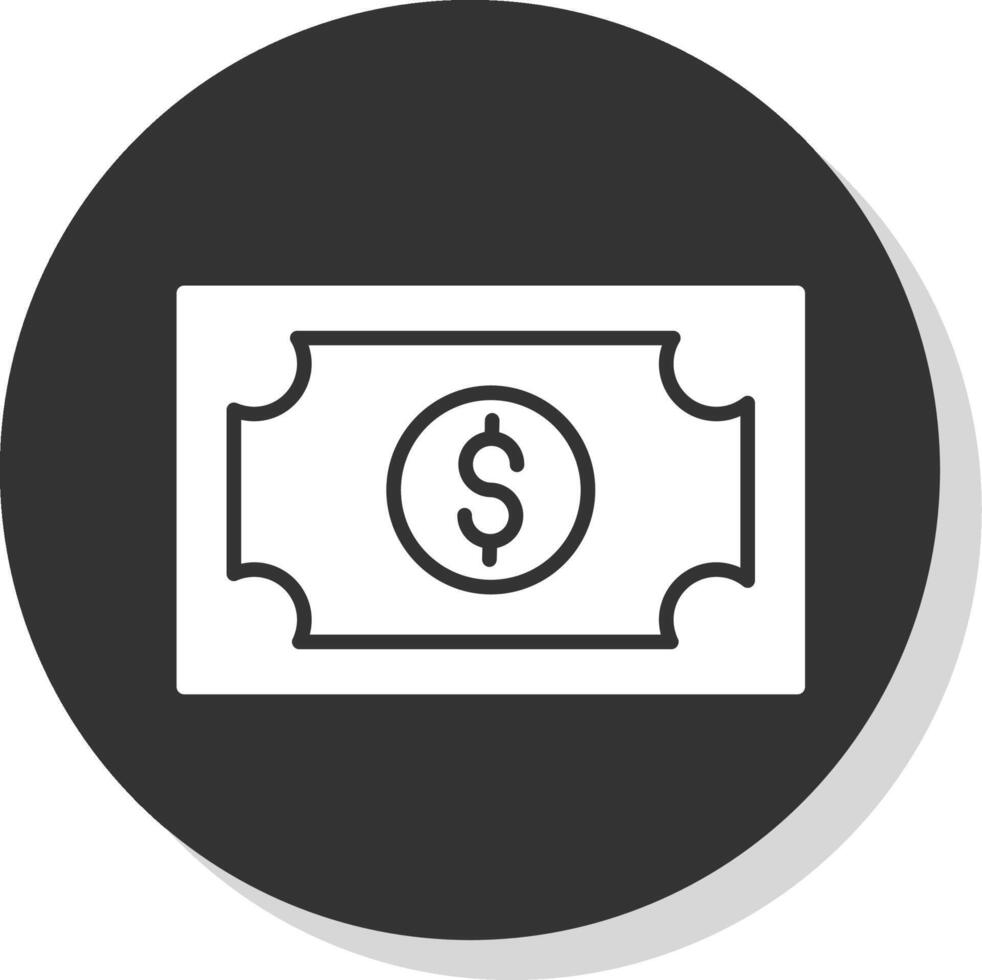 geld glyph schaduw cirkel icoon ontwerp vector