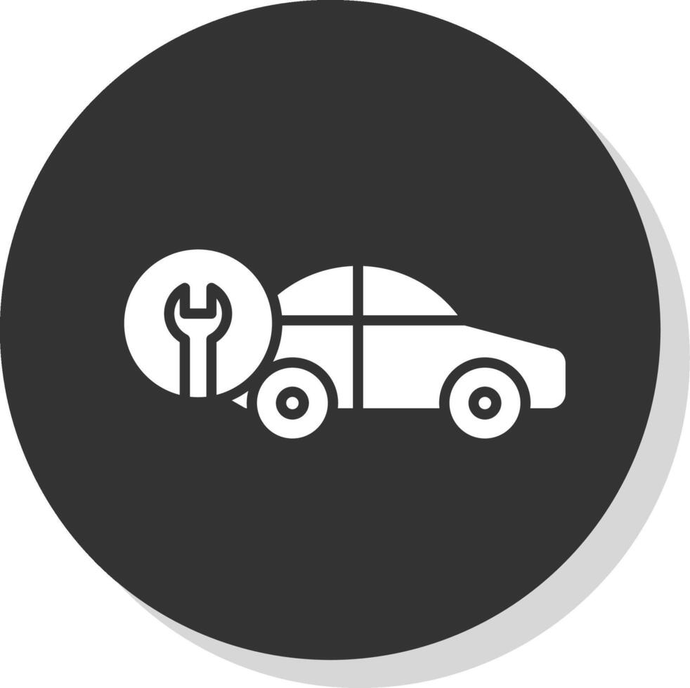 auto reparatie glyph schaduw cirkel icoon ontwerp vector