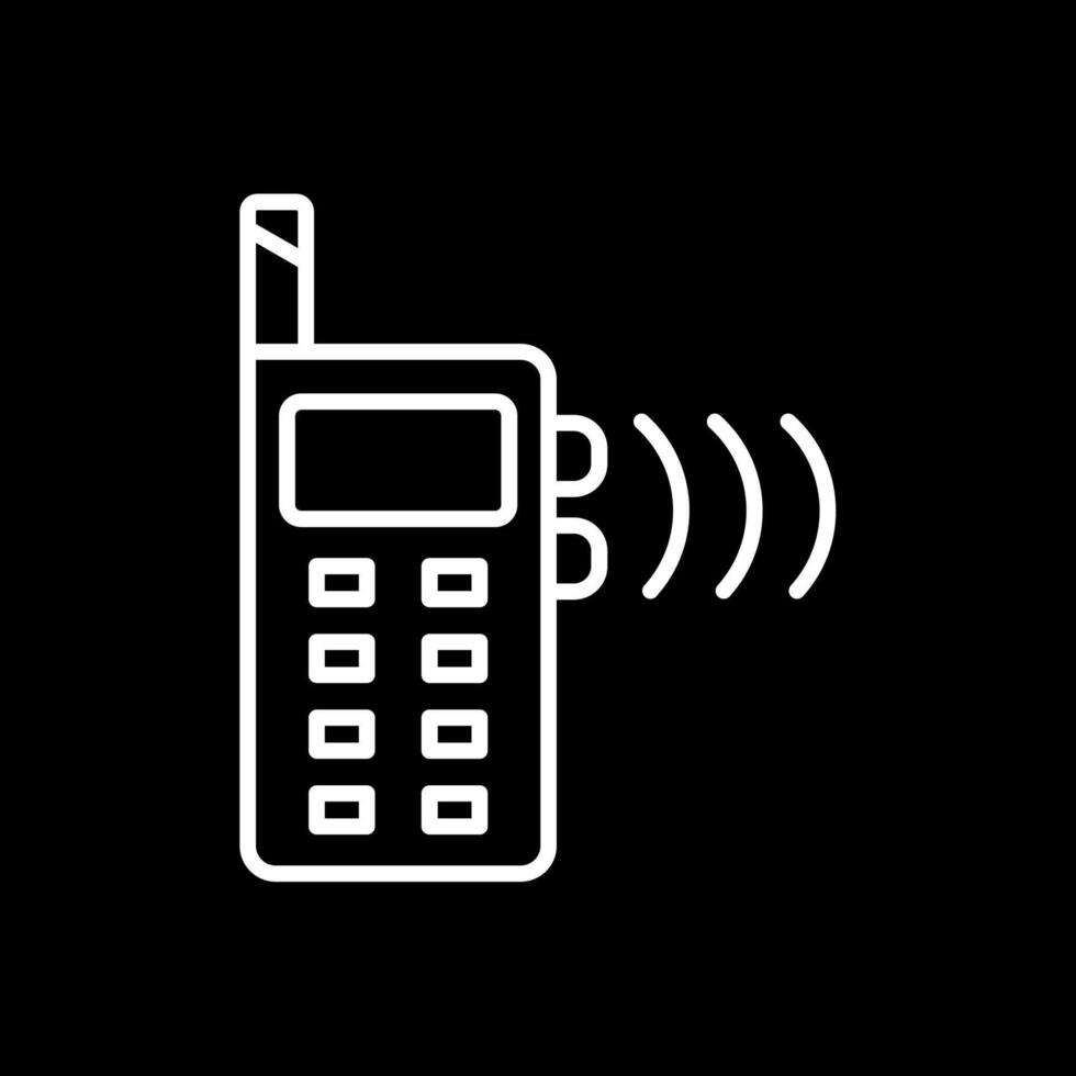 walkie talkie lijn omgekeerd icoon ontwerp vector