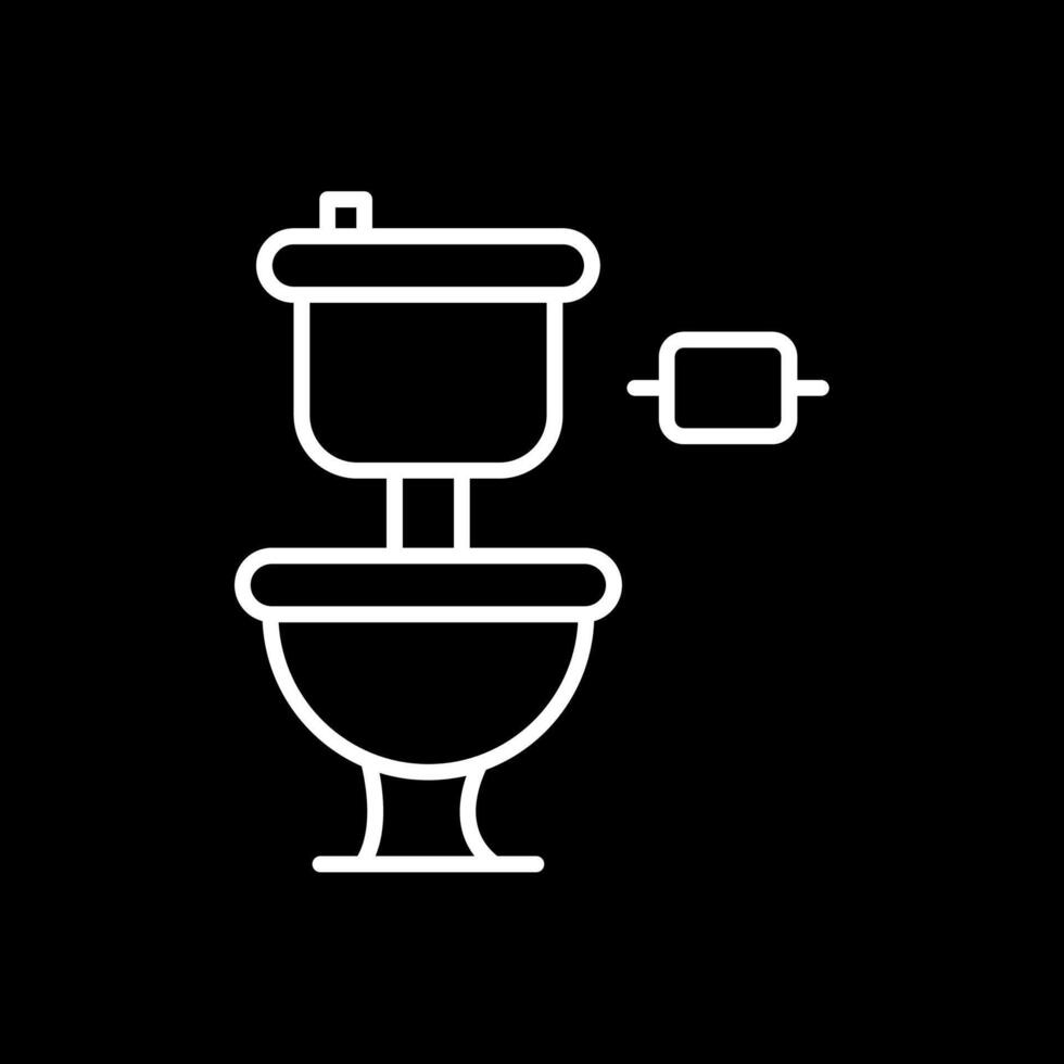 toilet lijn omgekeerd icoon ontwerp vector