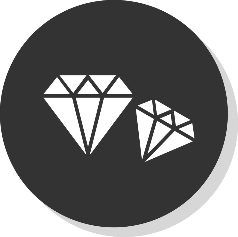 diamant glyph schaduw cirkel icoon ontwerp vector