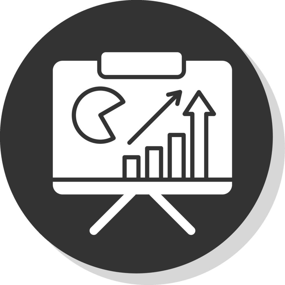 bar analytics glyph schaduw cirkel icoon ontwerp vector