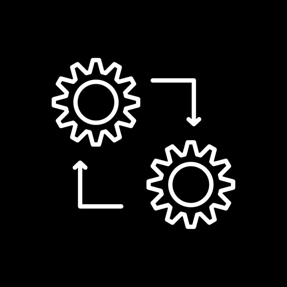 methodologie lijn omgekeerd icoon ontwerp vector