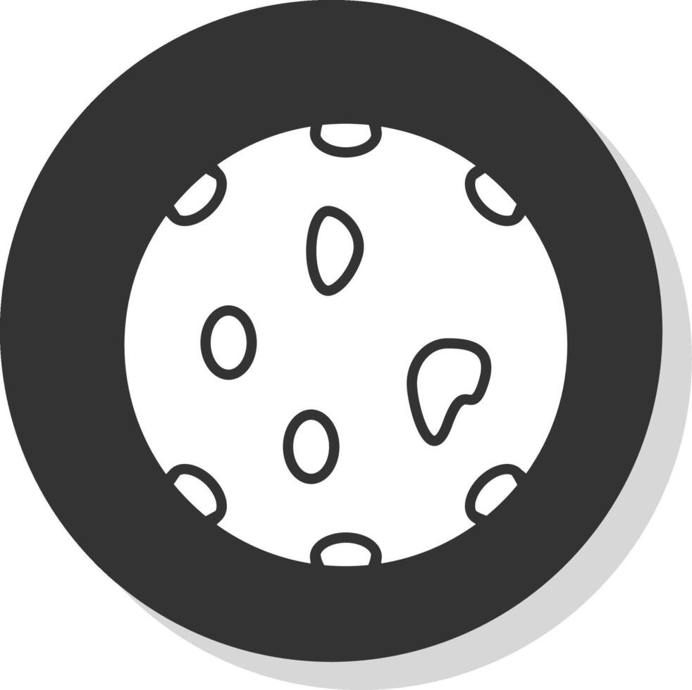 spons glyph schaduw cirkel icoon ontwerp vector