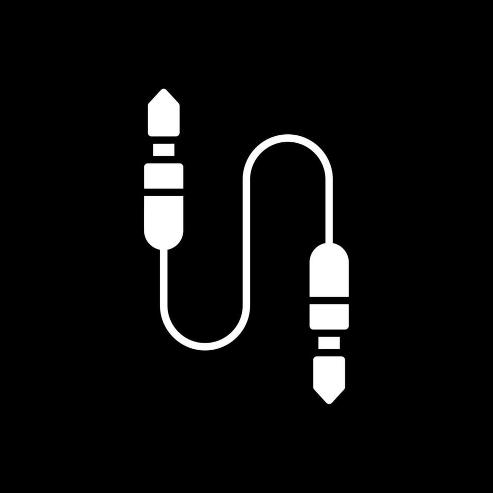 hulp kabel glyph omgekeerd icoon ontwerp vector